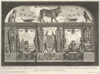 Décoration murale égyptienne pour le Caffè degli Inglesi, Piazza di Spagna, Rome, 1769. De Diverse maniere d